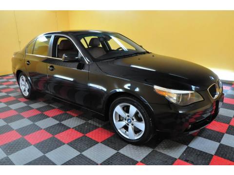 Jet Black BMW 5 Series 530xi Sedan.  Click to enlarge.