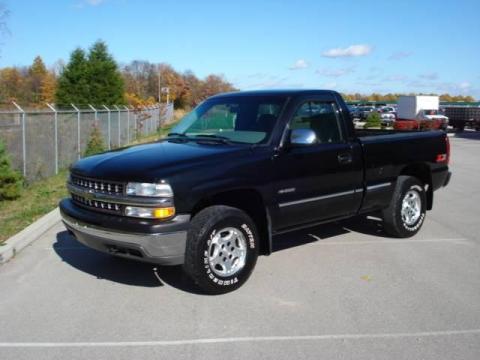 Onyx Black Chevrolet Silverado 1500 LS Regular Cab 4x4.  Click to enlarge.