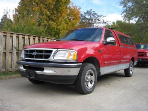 Bright Red Ford F150 XLT Regular Cab.  Click to enlarge.