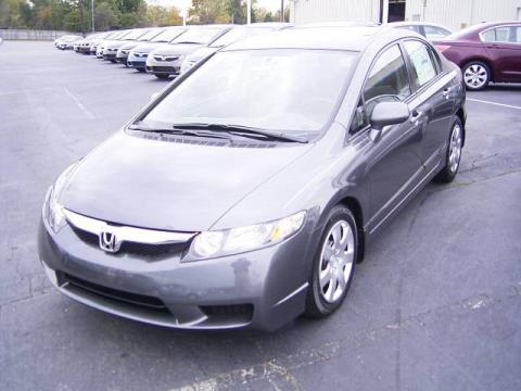 Polished Metal Metallic Honda Civic LX Sedan.  Click to enlarge.