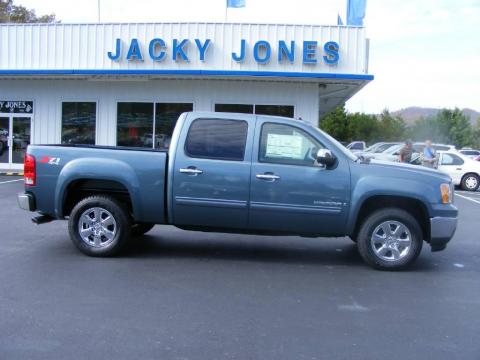Stealth Gray Metallic GMC Sierra 1500 SLT Crew Cab 4x4.  Click to enlarge.