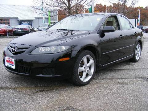 Onyx Black Mazda MAZDA6 i Sport Sedan.  Click to enlarge.