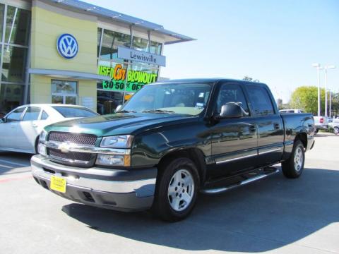 Dark Green Metallic Chevrolet Silverado 1500 LS Crew Cab.  Click to enlarge.