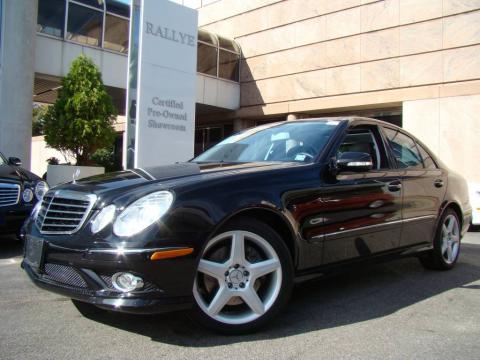 Black Mercedes-Benz E 350 4Matic Sedan.  Click to enlarge.
