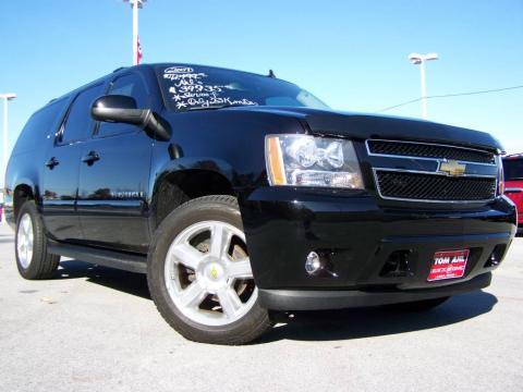 Black Chevrolet Suburban 1500 LTZ 4x4.  Click to enlarge.