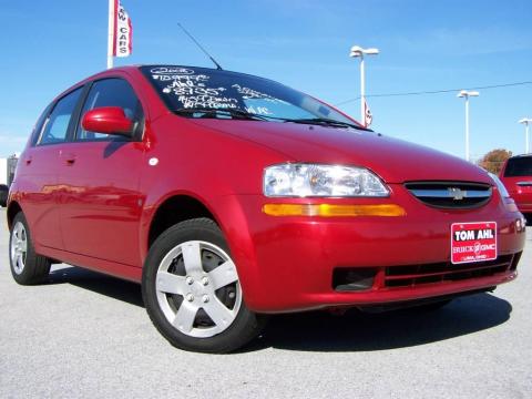 Sport Red Metallic Chevrolet Aveo Aveo5 LS.  Click to enlarge.