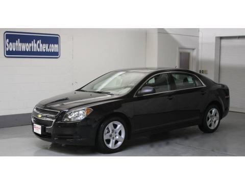 Black Granite Metallic Chevrolet Malibu LS Sedan.  Click to enlarge.