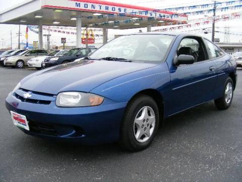 Arrival Blue Metallic Chevrolet Cavalier Coupe.  Click to enlarge.