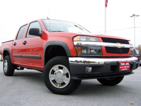 Inferno Orange Metallic Chevrolet Colorado LT Crew Cab 4x4.  Click to enlarge.
