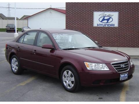 Dark Cherry Red Hyundai Sonata GLS.  Click to enlarge.