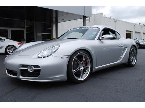 Arctic Silver Metallic Porsche Cayman S.  Click to enlarge.
