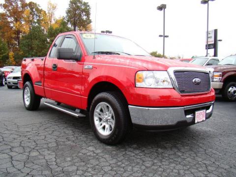 Bright Red Ford F150 XLT Regular Cab.  Click to enlarge.
