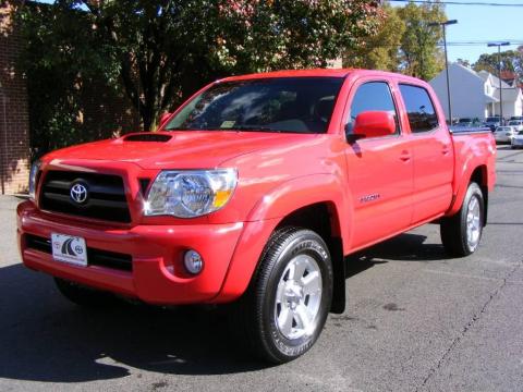 Radiant Red Toyota Tacoma V6 TRD Sport Double Cab 4x4.  Click to enlarge.