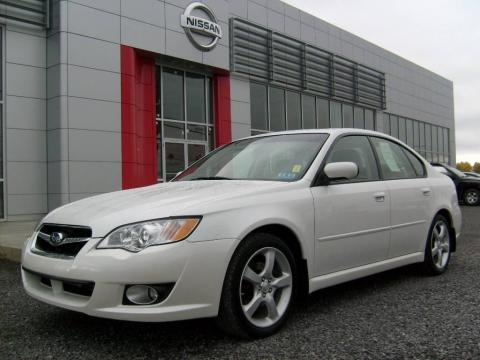 Satin White Pearl Subaru Legacy 2.5i Limited Sedan.  Click to enlarge.