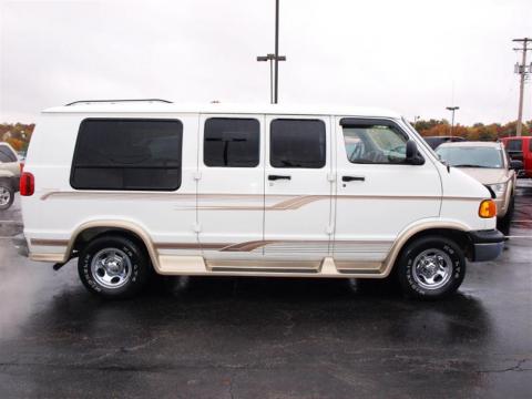 White Dodge Ram Van 1500 Passenger Conversion.  Click to enlarge.