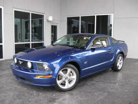 Vista Blue Metallic Ford Mustang GT Premium Coupe.  Click to enlarge.
