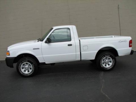 Oxford White 2006 Ford Ranger XL Regular Cab 4x4 with Medium Dark Flint 