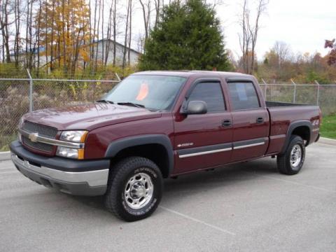 Dark Carmine Red Metallic Chevrolet Silverado 1500 LS Crew Cab 4x4.  Click to enlarge.