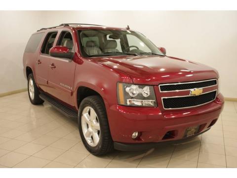 Sport Red Metallic Chevrolet Suburban 1500 LTZ 4x4.  Click to enlarge.