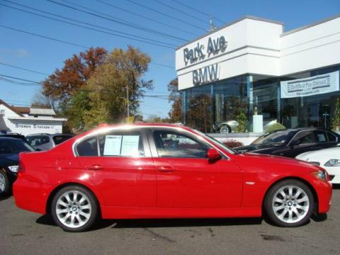 Electric Red BMW 3 Series 330i Sedan.  Click to enlarge.