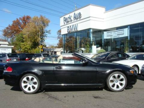 Jet Black BMW 6 Series 650i Convertible.  Click to enlarge.