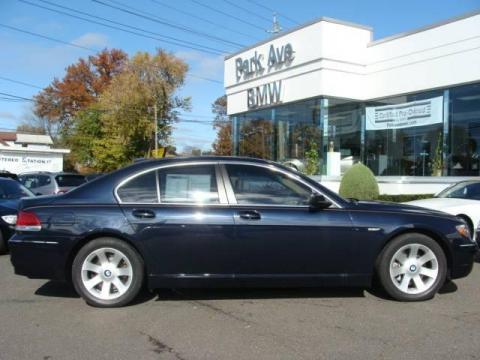 Monaco Blue Metallic BMW 7 Series 750i Sedan.  Click to enlarge.