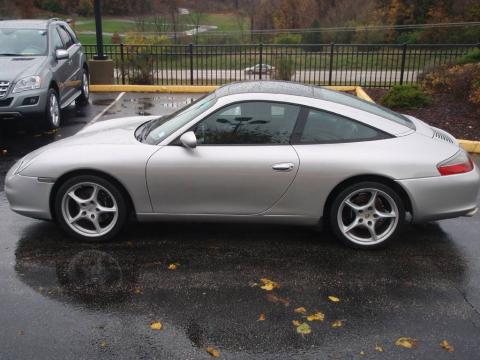 Arctic Silver Metallic Porsche 911 Targa.  Click to enlarge.