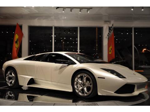 Bianco Isis (Pearl White) Lamborghini Murcielago LP640 Coupe.  Click to enlarge.