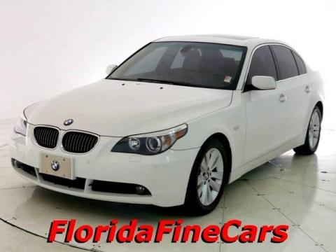 Alpine White BMW 5 Series 545i Sedan.  Click to enlarge.