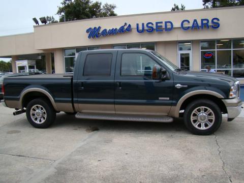 Dark Green Satin Metallic Ford F250 Super Duty King Ranch Crew Cab.  Click to enlarge.