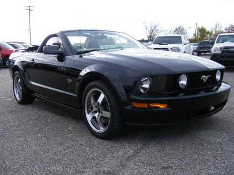 Black Ford Mustang GT Premium Convertible.  Click to enlarge.
