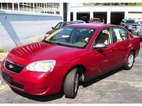 Sport Red Metallic Chevrolet Malibu LS V6 Sedan.  Click to enlarge.