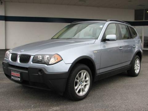 Blue Water Metallic BMW X3 2.5i.  Click to enlarge.