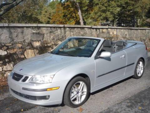 Silver Metallic Saab 9-3 2.0T Convertible.  Click to enlarge.