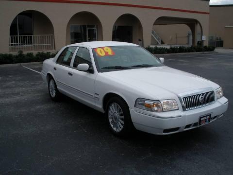 Vibrant White Mercury Grand Marquis LS.  Click to enlarge.
