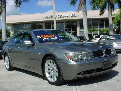Sterling Grey Metallic BMW 7 Series 745Li Sedan.  Click to enlarge.