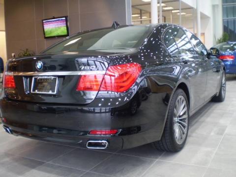 Black Sapphire Metallic BMW 7 Series 750i Sedan.  Click to enlarge.