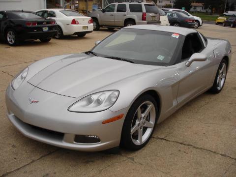Machine Silver Metallic Chevrolet Corvette Coupe.  Click to enlarge.