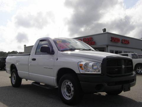 Bright White Dodge Ram 1500 ST Regular Cab.  Click to enlarge.