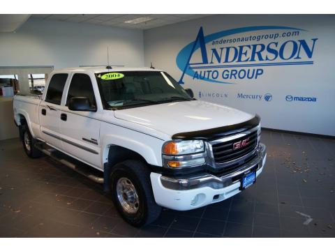 Summit White GMC Sierra 2500HD SLT Crew Cab 4x4.  Click to enlarge.