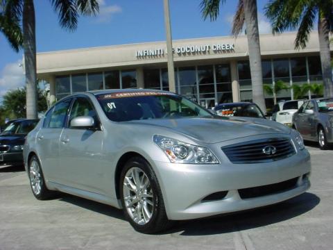 Liquid Platinum Metallic Infiniti G 35 S Sport Sedan.  Click to enlarge.