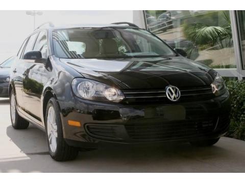 Black Volkswagen Jetta TDI SportWagen.  Click to enlarge.