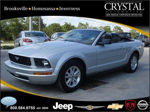 Satin Silver Metallic Ford Mustang V6 Deluxe Convertible.  Click to enlarge.