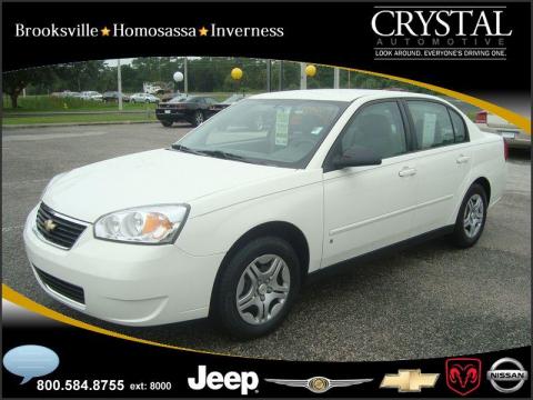 White Chevrolet Malibu Classic LS Sedan.  Click to enlarge.