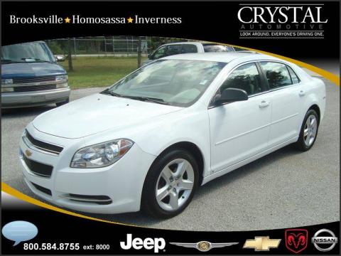 Summit White Chevrolet Malibu LS Sedan.  Click to enlarge.