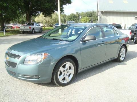 Silver Moss Metallic Chevrolet Malibu LS Sedan.  Click to enlarge.