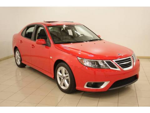 Laser Red Saab 9-3 Aero XWD Sport Sedan.  Click to enlarge.