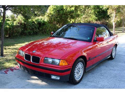 Bright Red BMW 3 Series 318i Convertible.  Click to enlarge.