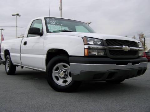 Summit White Chevrolet Silverado 1500 Regular Cab.  Click to enlarge.