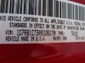 Dodge Color Code PR4 Flame Red #15